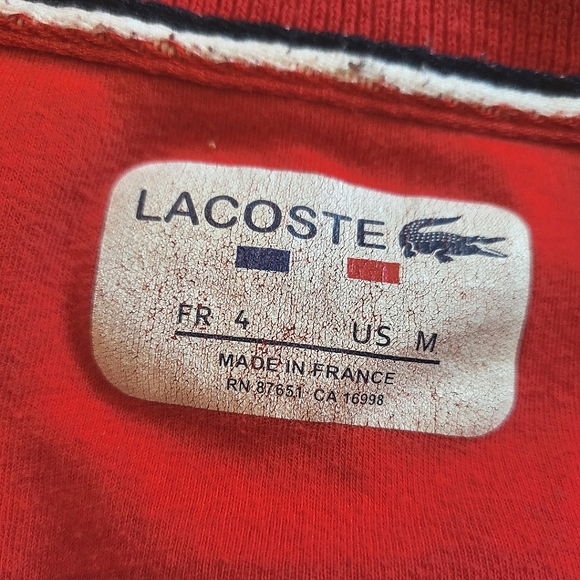 LACOSTE Red T-shirt - Picture 5 of 7